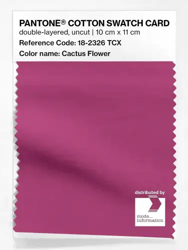 PANTONE® COTTON SWATCH CARD 18-2326 TCX Cactus Flower