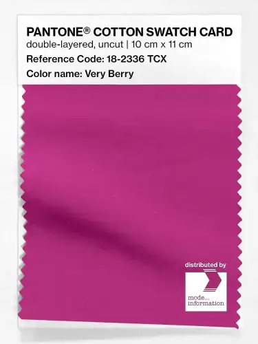 PANTONE® COTTON SWATCH CARD 18-2336 TCX Very Berry