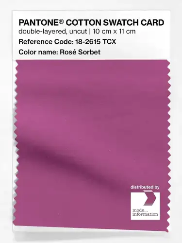 PANTONE® COTTON SWATCH CARD 18-2615 TCX Rosé Sorbet