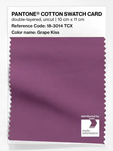 PANTONE® COTTON SWATCH CARD 18-3014 TCX Grape Kiss