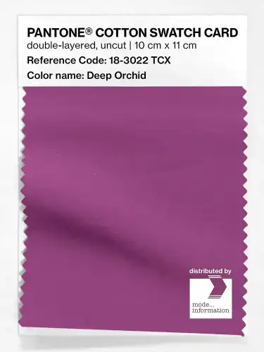 PANTONE® COTTON SWATCH CARD 18-3022 TCX Deep Orchid