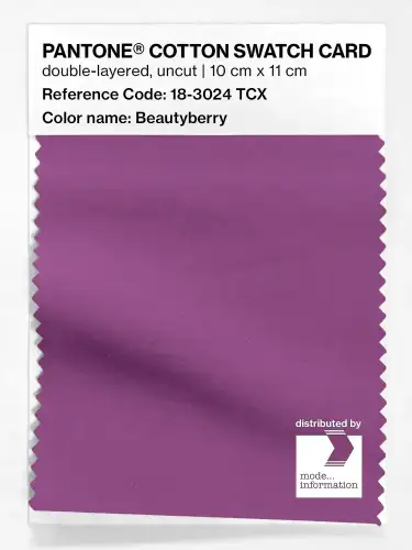 PANTONE® COTTON SWATCH CARD 18-3024 TCX Beautyberry