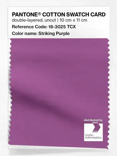 PANTONE® COTTON SWATCH CARD 18-3025 TCX Striking Purple