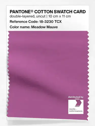 PANTONE® COTTON SWATCH CARD 18-3230 TCX Meadow Mauve