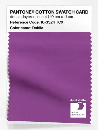 PANTONE® COTTON SWATCH CARD 18-3324 TCX Dahlia