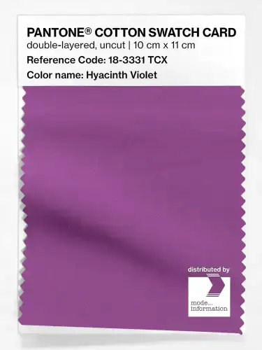 PANTONE® COTTON SWATCH CARD 18-3331 TCX Hyacinth Violet