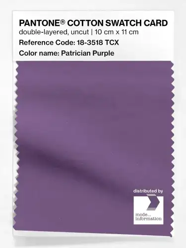 PANTONE® COTTON SWATCH CARD 18-3518 TCX Patrician Purple