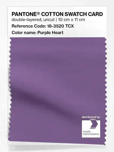 PANTONE® COTTON SWATCH CARD 18-3520 TCX Purple Heart
