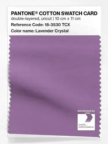 PANTONE® COTTON SWATCH CARD 18-3530 TCX Lavender Crystal