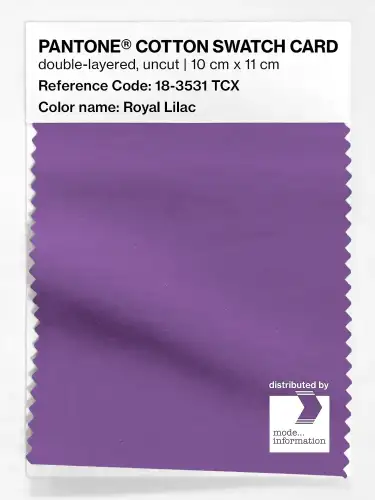 PANTONE® COTTON SWATCH CARD 18-3531 TCX Royal Lilac