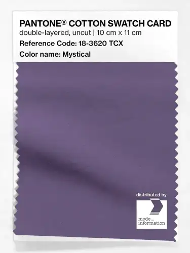 PANTONE® COTTON SWATCH CARD 18-3620 TCX Mystical