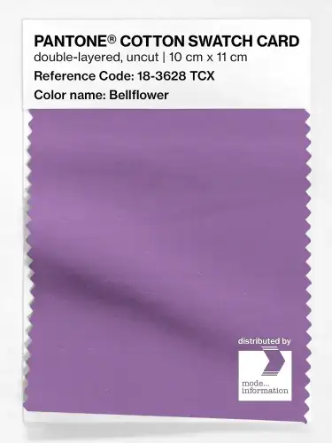 PANTONE® COTTON SWATCH CARD 18-3628 TCX Bellflower