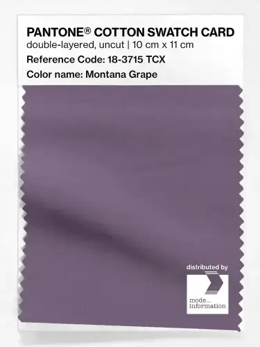 PANTONE® COTTON SWATCH CARD 18-3715 TCX Montana Grape