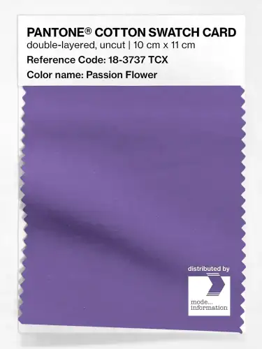 PANTONE® COTTON SWATCH CARD 18-3737 TCX Passion Flower