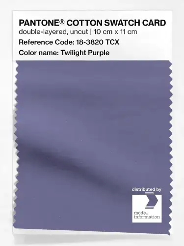 PANTONE® COTTON SWATCH CARD 18-3820 TCX Twilight Purple