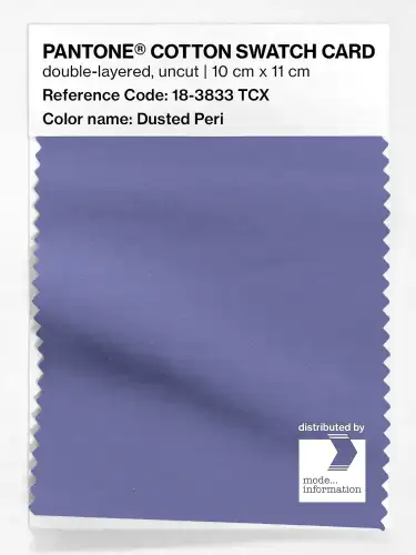 PANTONE® COTTON SWATCH CARD 18-3833 TCX Dusted Peri