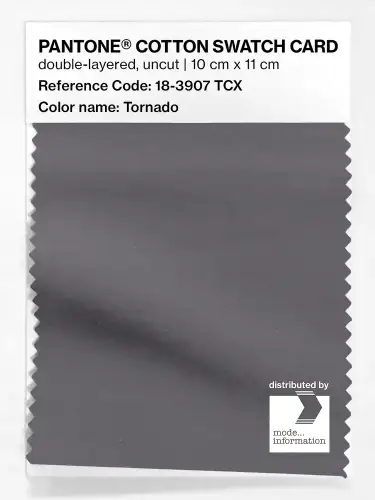 PANTONE® COTTON SWATCH CARD 18-3907 TCX Tornado