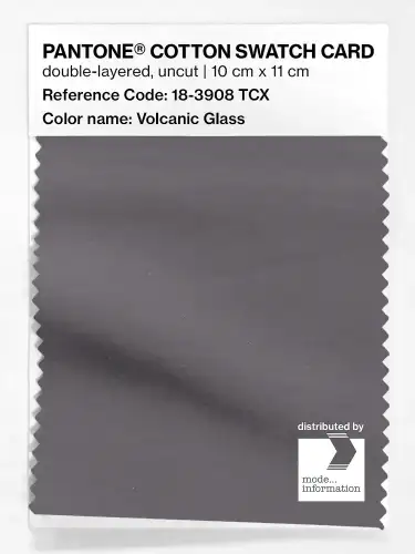 PANTONE® COTTON SWATCH CARD 18-3908 TCX Volcanic Glass