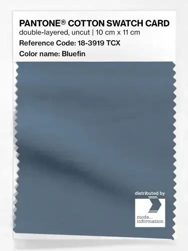 PANTONE® COTTON SWATCH CARD 18-3919 TCX Bluefin