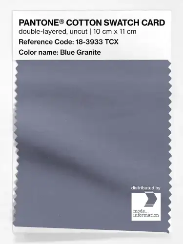 PANTONE® COTTON SWATCH CARD 18-3933 TCX Blue Granite