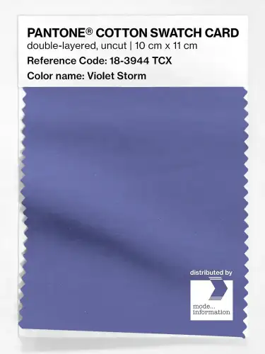 PANTONE® COTTON SWATCH CARD 18-3944 TCX Violet Storm