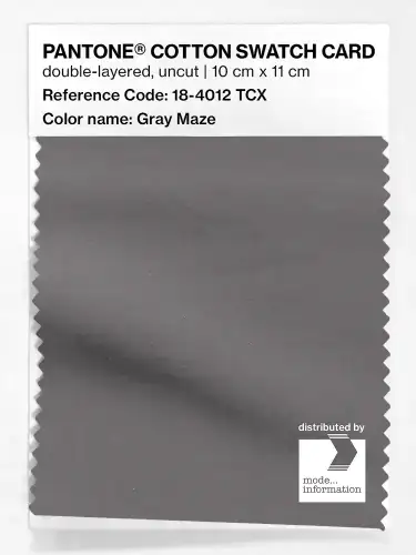 Artikelbild des Artikels “PANTONE® COTTON SWATCH CARD 18-4012 TCX Gray Maze “