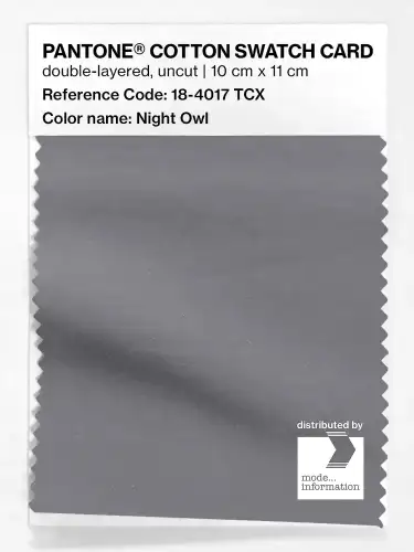 PANTONE® COTTON SWATCH CARD 18-4017 TCX Night Owl