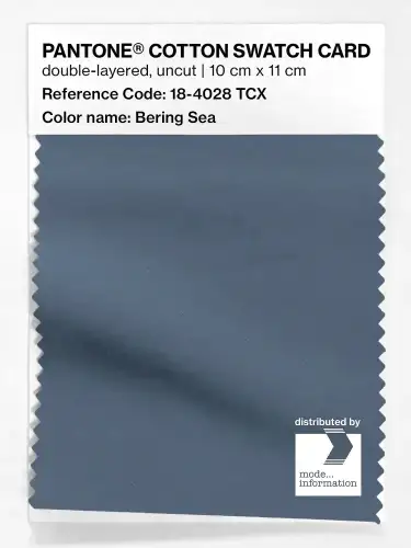 PANTONE® COTTON SWATCH CARD 18-4028 TCX Bering Sea