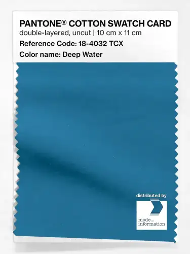PANTONE® COTTON SWATCH CARD 18-4032 TCX Deep Water