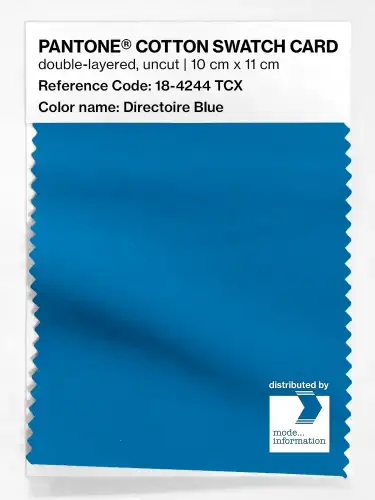 PANTONE® COTTON SWATCH CARD 18-4244 TCX Directoire Blue