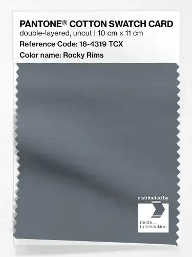 PANTONE® COTTON SWATCH CARD 18-4319 TCX Rocky Rims