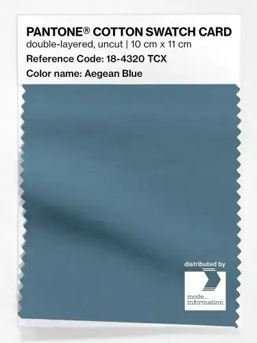 PANTONE® COTTON SWATCH CARD 18-4320 TCX Aegean Blue