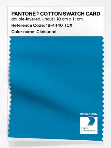 PANTONE® COTTON SWATCH CARD 18-4440 TCX Cloisonné