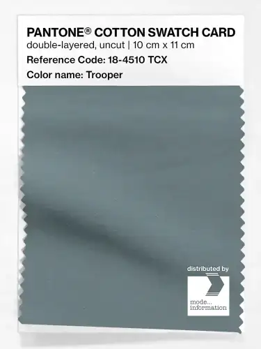 PANTONE® COTTON SWATCH CARD 18-4510 TCX Trooper