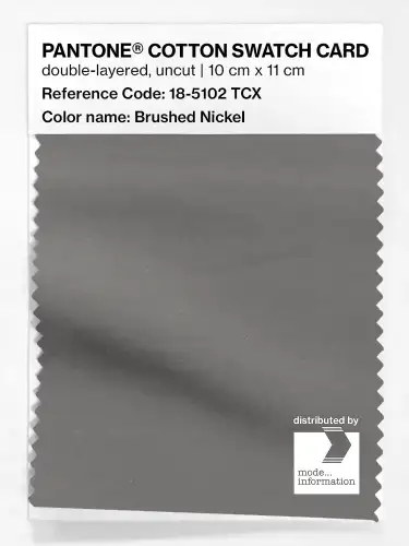 PANTONE® COTTON SWATCH CARD 18-5102 TCX Brushed Nickel