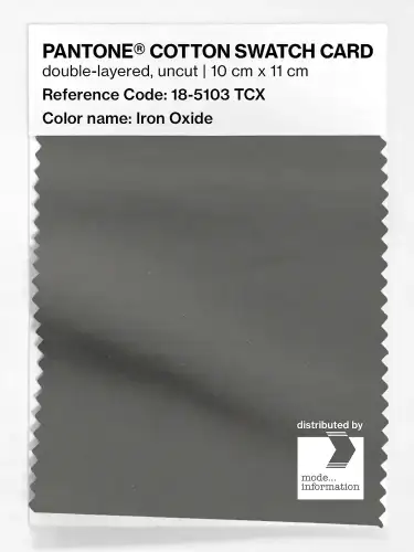 PANTONE® COTTON SWATCH CARD 18-5103 TCX Iron Oxide