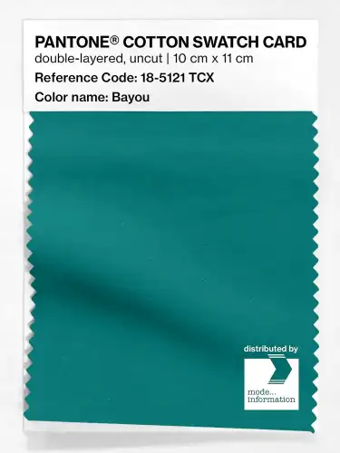 PANTONE® COTTON SWATCH CARD 18-5121 TCX Bayou
