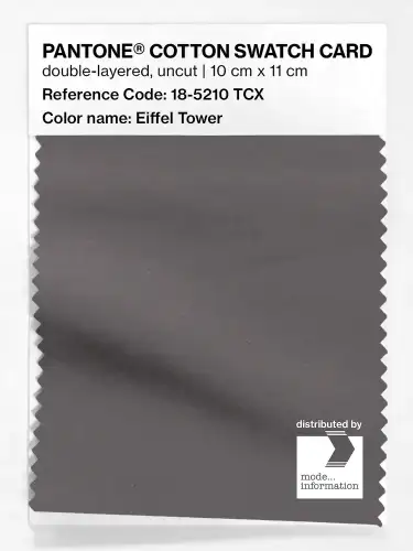 PANTONE® COTTON SWATCH CARD 18-5210 TCX Eiffel Tower
