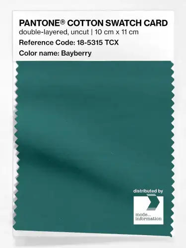 PANTONE® COTTON SWATCH CARD 18-5315 TCX Bayberry