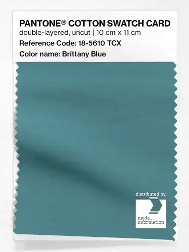 PANTONE® COTTON SWATCH CARD 18-5610 TCX Brittany Blue