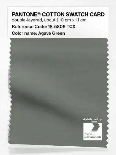 PANTONE® COTTON SWATCH CARD 18-5806 TCX Agave Green