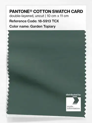 PANTONE® COTTON SWATCH CARD 18-5913 TCX Garden Topiary