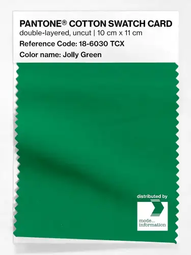 PANTONE® COTTON SWATCH CARD 18-6030 TCX Jolly Green