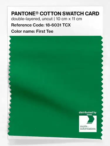 Artikelbild des Artikels “PANTONE® COTTON SWATCH CARD 18-6031 TCX First Tee “