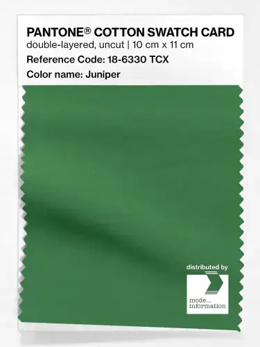 PANTONE® COTTON SWATCH CARD 18-6330 TCX Juniper