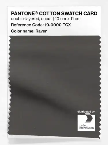 PANTONE® COTTON SWATCH CARD 19-0000 TCX Raven