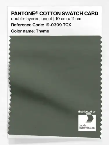 PANTONE® COTTON SWATCH CARD 19-0309 TCX Thyme
