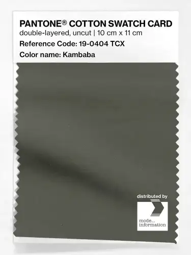 PANTONE® COTTON SWATCH CARD 19-0404 TCX Kambaba