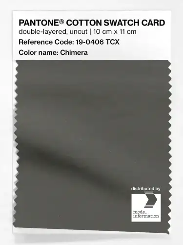 PANTONE® COTTON SWATCH CARD 19-0406 TCX Chimera