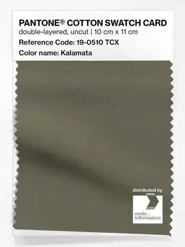 PANTONE® COTTON SWATCH CARD 19-0510 TCX Kalamata